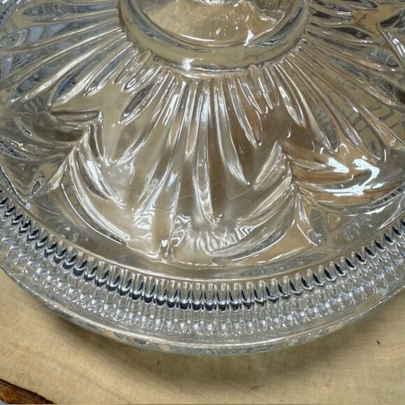 Vintage Nova Flower Lid Cut Glass Petal Keepsake Candy Sugar Dish - Picture 5 of 11